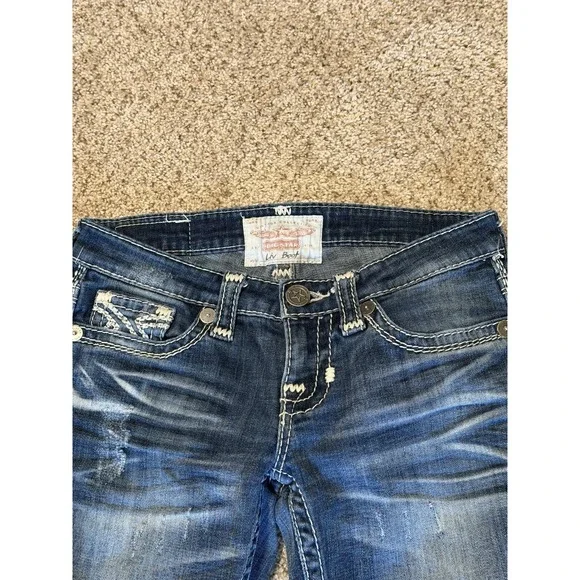 Vintage Big Star Jeans Womens 26R Blue Liv Boot Western USA Riding - Picture 7 of 13